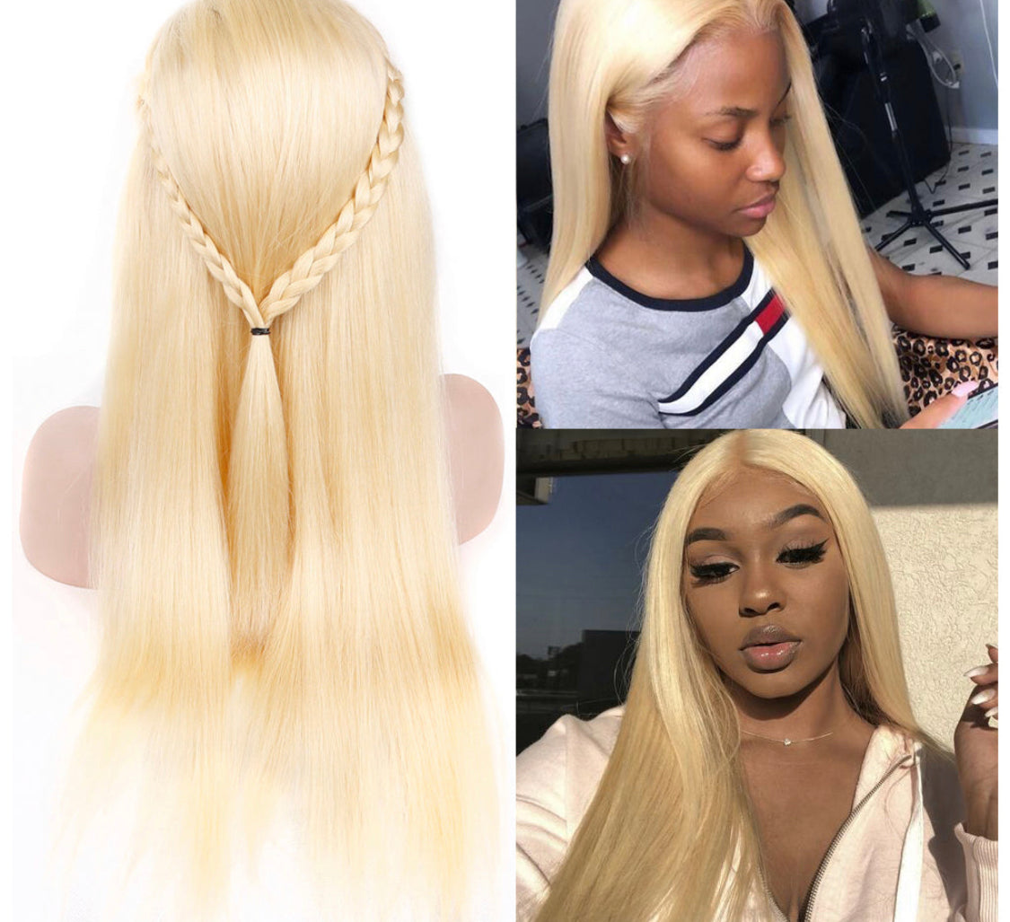 HD Lace(Jlxr) Blonde 613 Front Lace Wig Human Hair Wigs For Women Straight 13x4 Lace Frontal Wig