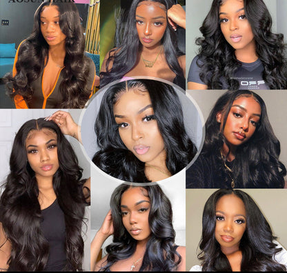 (Jlxr)180% Density 13x6 Lace Front Wig Brazilian Body Wave Human Hair Lace Wigs