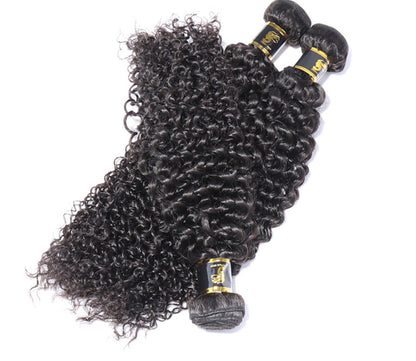 (Jlxr)Kinky Curly Human Hair Bundle Unprocessed Virgin Human Hair 1pc Bundle Deal