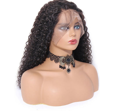 (Jlxr)Wigs For Black Women Remy Human Hair Kinky Curly 13x4 Front Lace Wig 150% Pre Plucked with Baby Hair