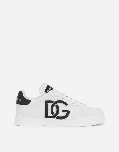 DG Calfskin Portofino sneakers (B/W) (Women)