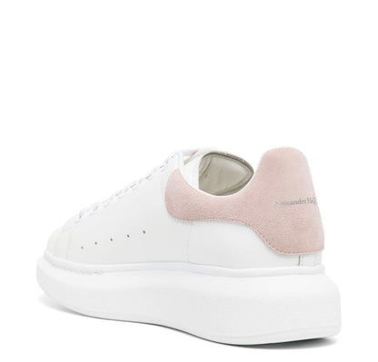 ALEXANDER MCQUEEN White Leather And Rose Velvet