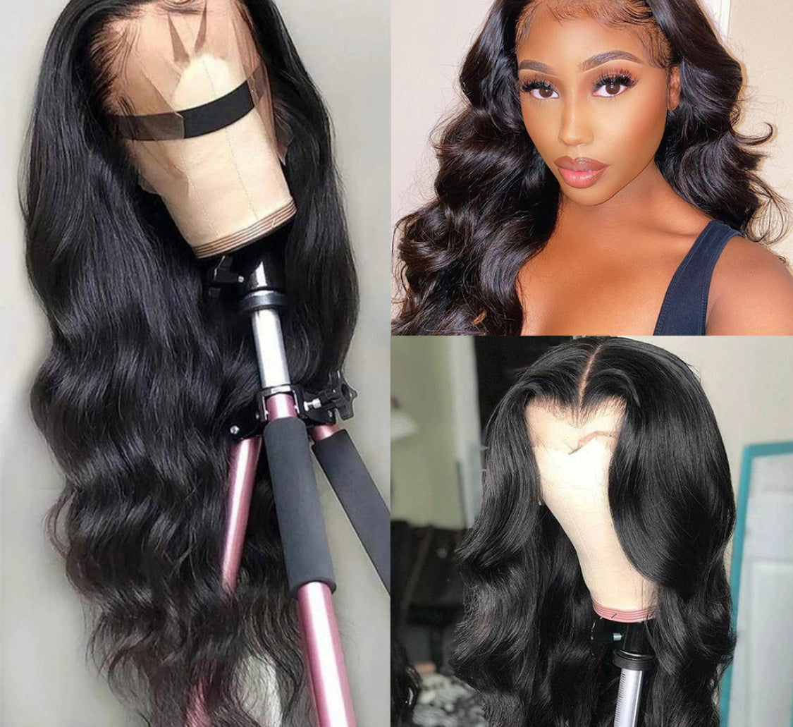 (Jlxr)180% Density 13x6 Lace Front Wig Brazilian Body Wave Human Hair Lace Wigs