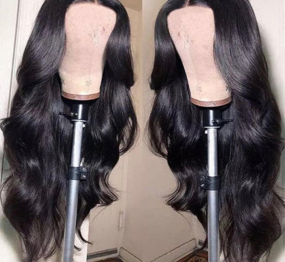 (Jlxr)100% Human Hair Wigs Body Wave 4x4 Front Lace Wig with Free Shipping