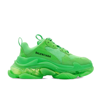 BALENCIAGA TRIPLE S – CLEAR SOLE NEON GREEN