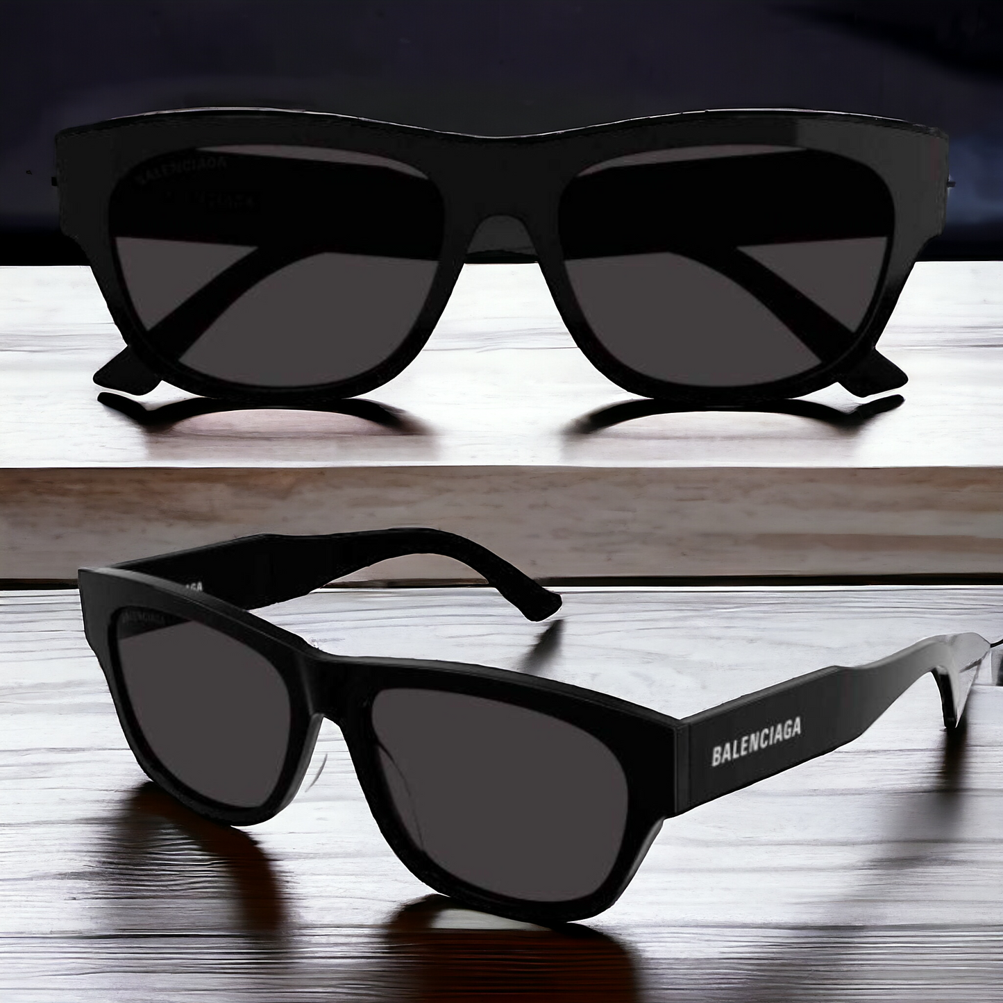 Balenciaga Black BB0164S Sunglasses (Unisex)