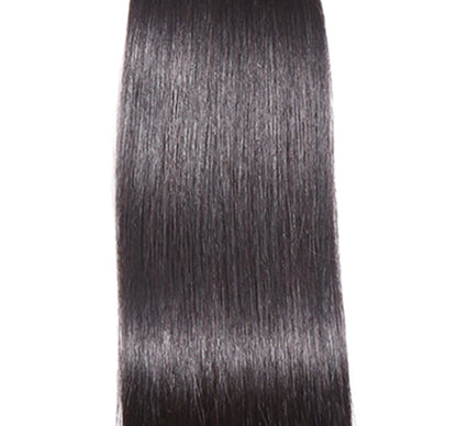 (Jlxr)Straight Hair 3 Bundles With Closure Virgin Human Hair 4*4 Swiss Lace Brazilian Hair