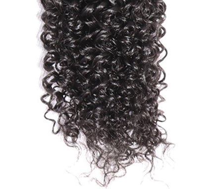 (Jlxr)Hair Kinky Curly Bundles With Closure 3 Bundles Virgin Human Hair Free Shipping