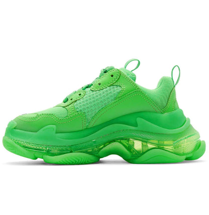 BALENCIAGA TRIPLE S – CLEAR SOLE NEON GREEN