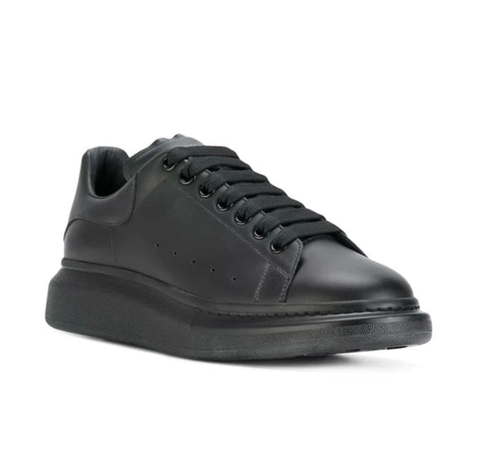 ALEXANDER MCQUEEN Black Leather And Black Sole