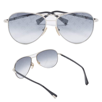 Louis Vuitton Z0165U Black & Silver Sunglasses