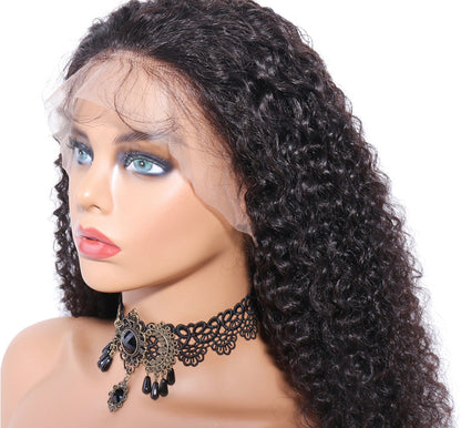 (Jlxr)150% 13x6 Lace Wig Kinky Curly Virgin Human Hair Wigs Pre Plucked with Baby Hair