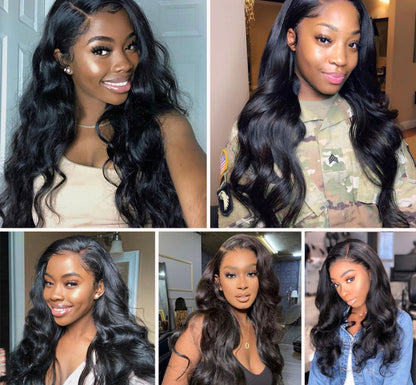 (Jlxr)180% Density 13x6 Lace Front Wig Brazilian Body Wave Human Hair Lace Wigs