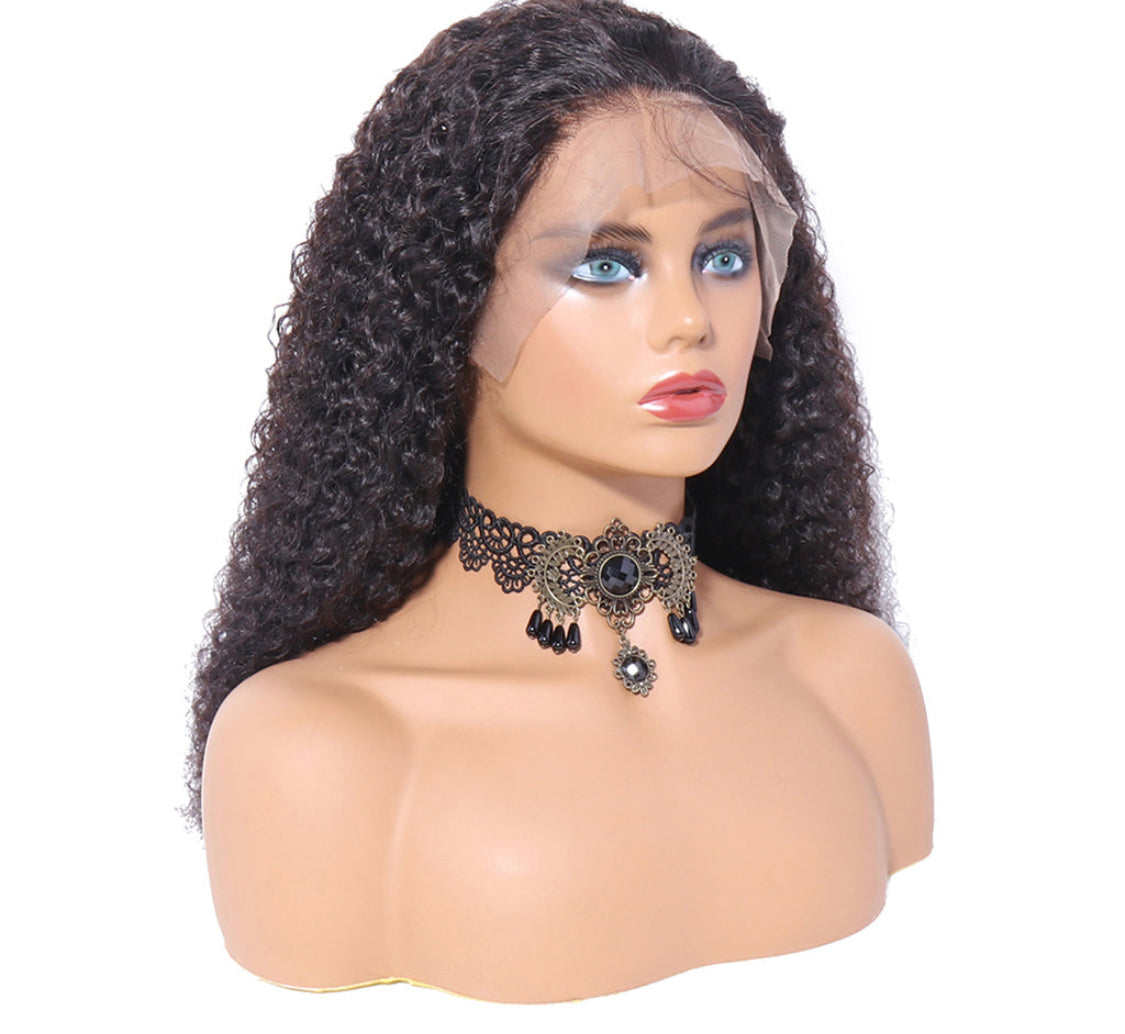 (Jlxr)150% 13x6 Lace Wig Kinky Curly Virgin Human Hair Wigs Pre Plucked with Baby Hair