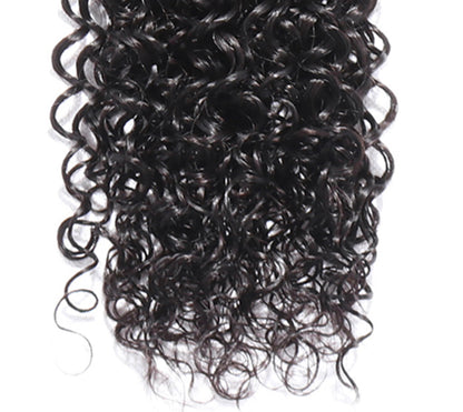 (Jlxr) Italian Curly Human Hair Bundles with Closure Brazilian Virgin Hair Free Shipping