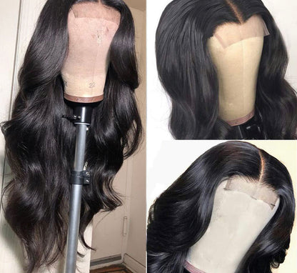 (Jlxr)100% Human Hair Wigs Body Wave 4x4 Front Lace Wig with Free Shipping