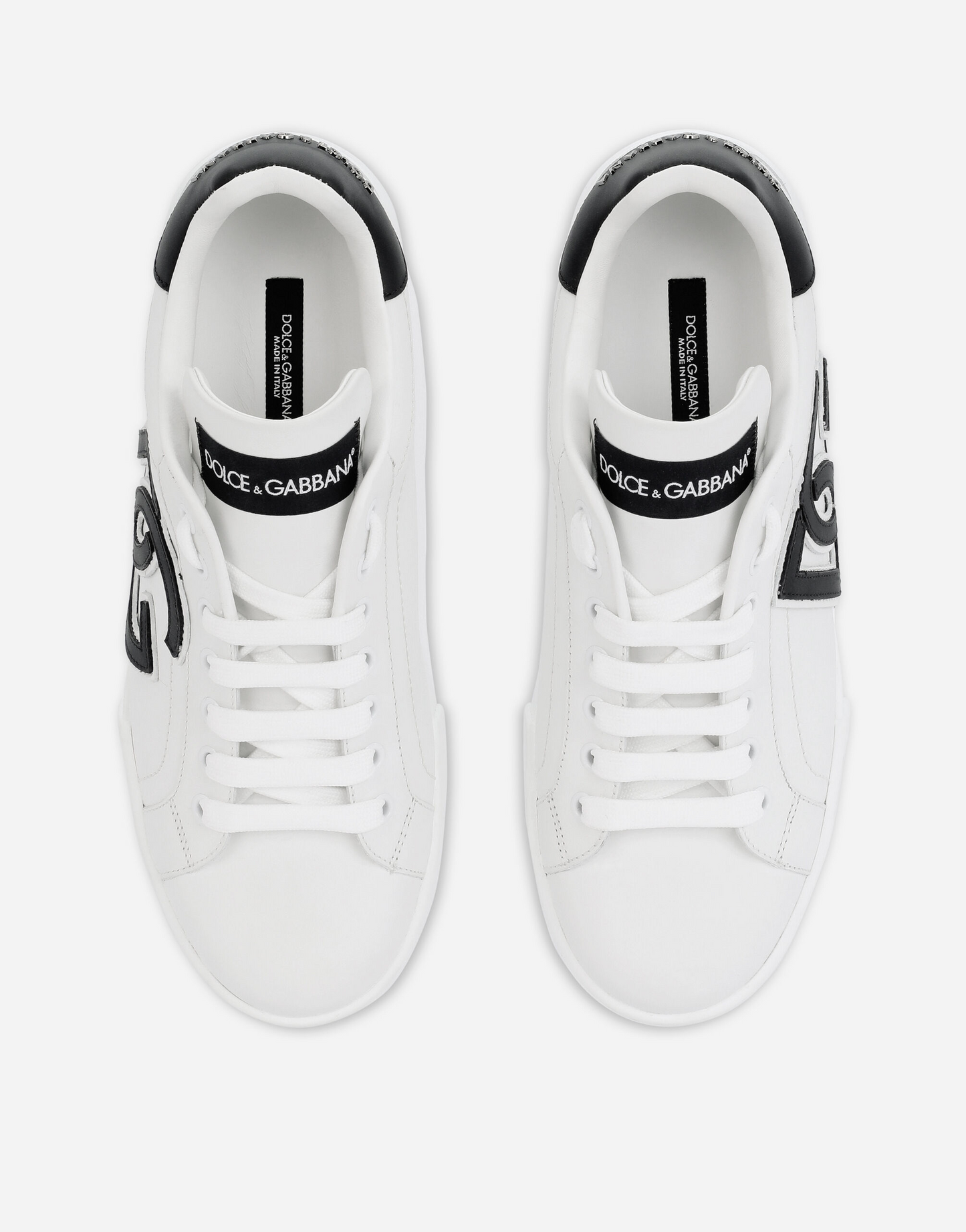 DG Calfskin Portofino sneakers (B/W) (Women)