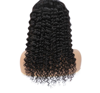 (Jlxr)Headband Wig Brazilian Hair Deep Wave None Lace Glueless Human Hair Wigs