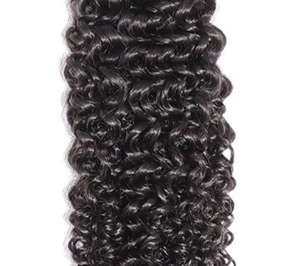 (Jlxr)Hair Kinky Curly Bundles With Closure 3 Bundles Virgin Human Hair Free Shipping