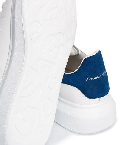 ALEXANDER MCQUEEN White Leather And Blue Velvet