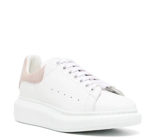 ALEXANDER MCQUEEN White Leather And Rose Velvet