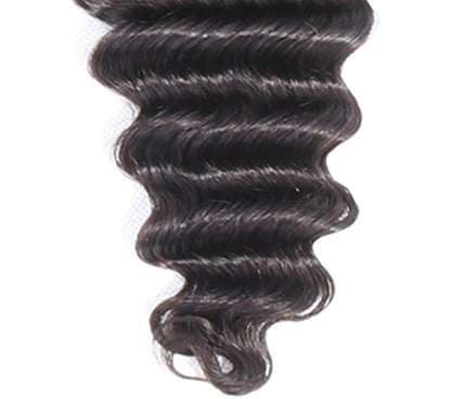 (Jlxr)Brazilian Virgin Hair Bundles with Closure Loose Deep Wave Human Hair