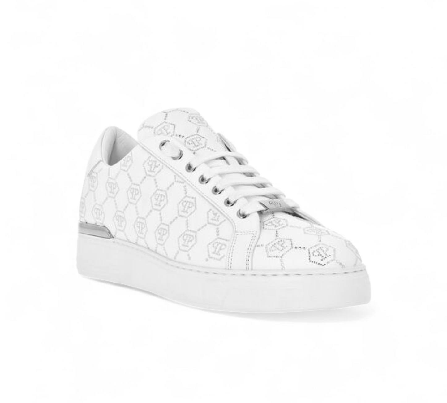 Philipp Plein -Low-Top Leather Skeakers Matte Monogram